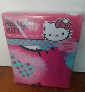 Sanrio Hello Kitty 2 Piezas/1 Par Cortinas Listo para Hacer 167 x 137 cm Nuevo - Imagen 1 de 10