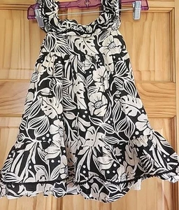 Tommy Bahama Girls Sz 4 Tropical Sundress, 55% Linen, Lined, Crochet, Tier Hem - Picture 1 of 9
