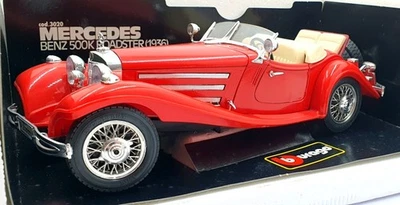 Burago 1/18 scale Diecast 3020 - Mercedes Benz 500K Roadster 1936 - Red - Image 1 of 4