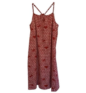 Hannah Andersson Red & White Floral Sundress Sz 12 Girls - Picture 1 of 4