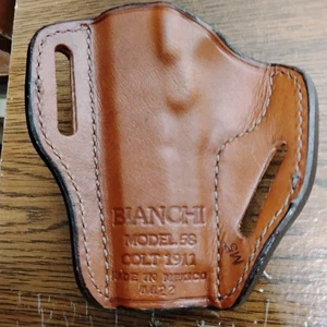BIANCHI MODEL 58 HOLSTER, Right-Hand Belt Slide, Colt 1911 Carry B11 - Picture 1 of 4
