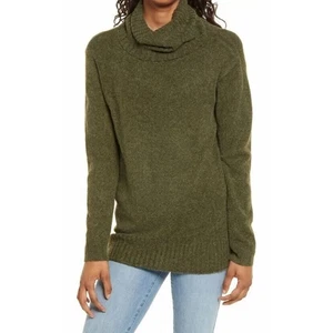 BP. Womens Longline Turtleneck Sweater in Olive Night 2XS MSRP $39 BP420420MI - Picture 1 of 5