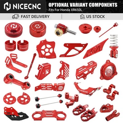 NICECNC Chain Guide Footpegs Rear Brake Disc Guard For Honda XR650L 1993-2025 - Image 1 of 4