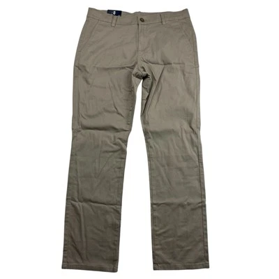 NWT IZOD Flat Front Tough Cotton Stretch Khaki Chino Pants Uniform 16 HUSKY - Изображение 1 из 4