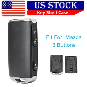 Uncut Proximity Remote Key Shell Case for 2020-2022 MAZDA CX-3 CX-5 WAZSKE13D03 - Picture 1 of 11