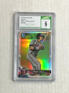 Trevor Larnach 2018 Bowman Chrome 1. Bowman RC Refractor! CSG MINT 9! #BDC-70! - Bild 1 von 3