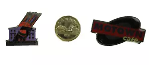 Lotto 3 Pin Motown Cafe New York Michael Jordan Chicago Canada Dollaro SPEDIZIONE GRATUITA - Foto 1 di 2