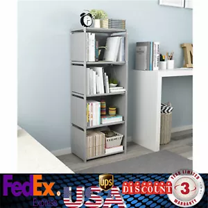 4-Tier Waterproof Bookcase Bookshelf Display Storage Unit Shelving Stand - Picture 1 of 18