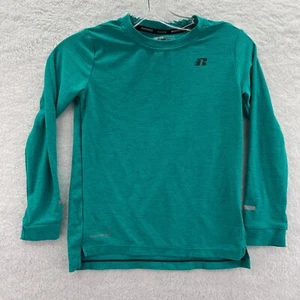 Russell Athletic Shirt Boys Small Blue Long Sleeve Sport Youth Activewear Top - Picture 1 of 11