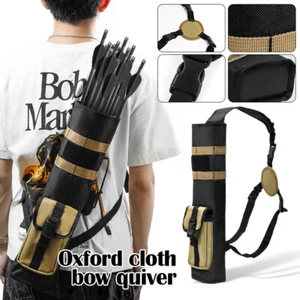 Lightweight Archery Back Arrow Quiver Dual Use Foldable Compact Hip Arrows Bag - Picture 1 of 20