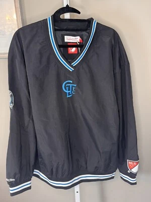 Jaqueta pulôver de náilon clássica Mitchell & Ness Charlotte F C nova com etiquetas grande MSRP $100 - Imagem 1 de 4