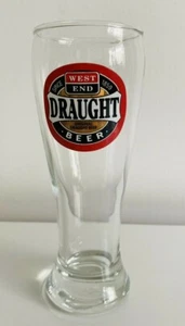 West End Draught Beer Glass Weizen Shape Crown Barware Retro Rare - Picture 1 of 8