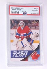 Carey Price 2011 Upper Deck Hockey All-World Team Card #AW4 Canadiens PSA 10