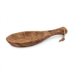 Petromax 25cm Olive Wood Flat Bowl - bushcraft tablewear - spoon, dish or ladle
