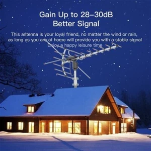 990 Miles HD 1080P Outdoor Amplified HDTV Digital TV Antenna Long Range VHF UHF - Picture 1 of 13