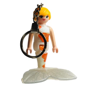 Playmobil Mermaid golden hair white  tail Keychain - ocean  life - 3 - Picture 1 of 5