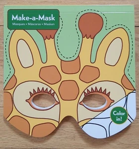 Mudpuppy Jungle Animals Color In Make-a-Mask Book - Imagen 1 de 3