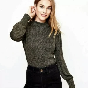 Maglione Ann Taylor LOFT donna oro pullover metallizzato taglia large - Foto 1 di 7