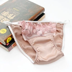 Women's low waist Silk Panties Briefs Ruffle Underwear Lingerie sweet Thong - Picture 1 of 14