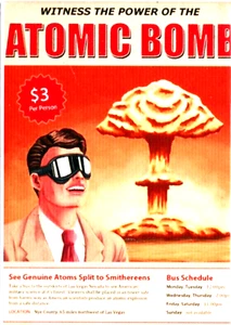 Vintage Atombombe Nevada Poster auf 3 Schicht Dose Kühlschrankmagnet 2,5 x 3,5" - Bild 1 von 4