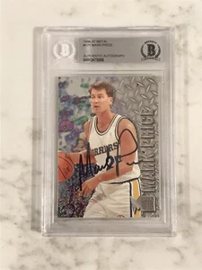 1996-97 Fleer Metal MARK PRICE Full Autograph Signed Card (BAS) Warriors - Picture 1 of 2
