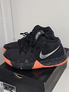 Nike Kyrie 4 Black w/Silver Orange Sneakers 943806-010 Size 8.5 - Picture 1 of 9
