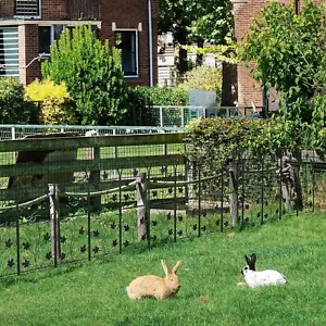 10 Pack Decorative Garden Fence 38" x 10ft Metal RustProof Animal Barrier Panels - Picture 1 of 9