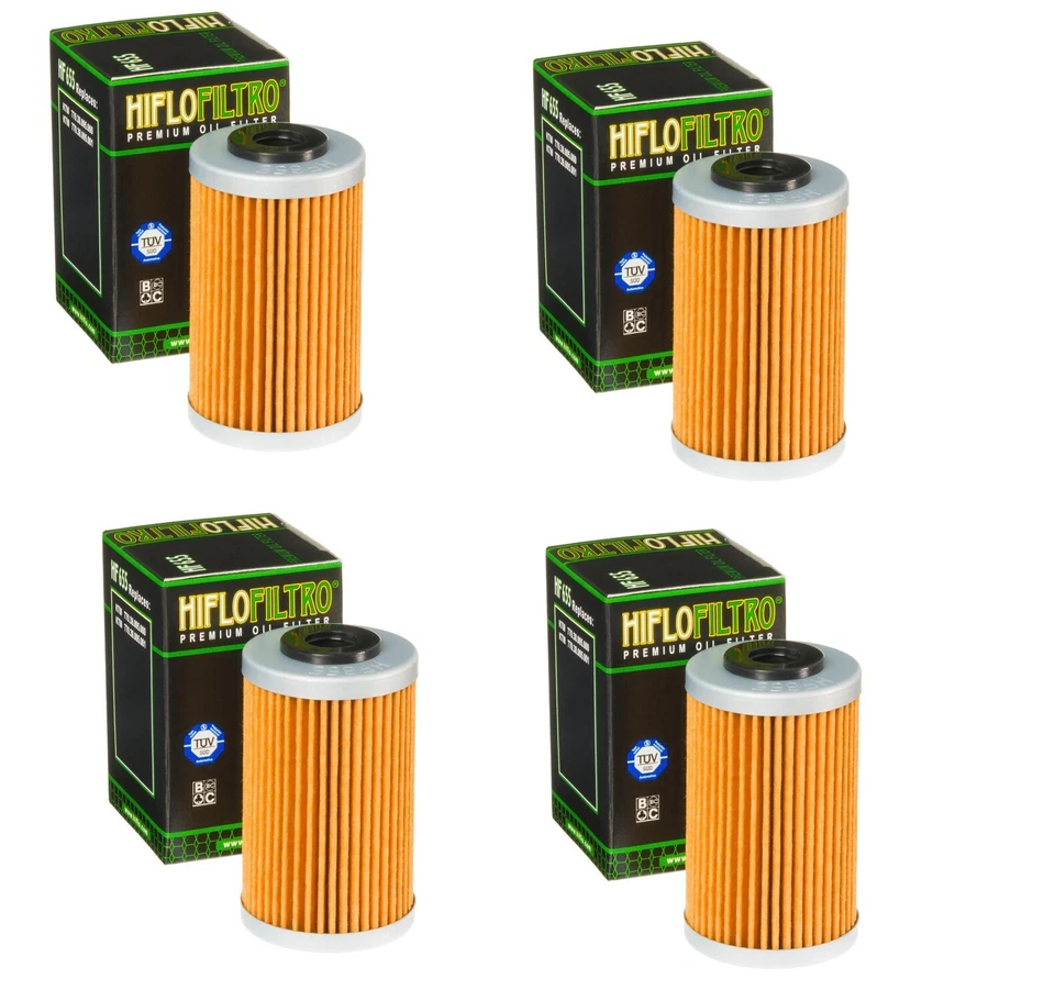 PACK DE 4 FILTROS DE ACEITE HIFLO HF655 Husqvarna 14-15 FC450 Husaberg 09-12 FE570 Foto 1 de 1