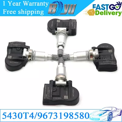 4Pcs TPMS Tire Pressure Sensor 5430T4 9673198580 For Peugeot 207 307 Citroen C4 - Imagem 1 de 4