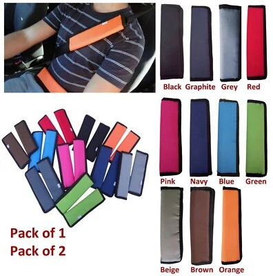 CAR and PRAM Safety SEAT BELT COVER Strap Shoulder Harness Pad Pads Pack:1or2 - Image 1 of 2