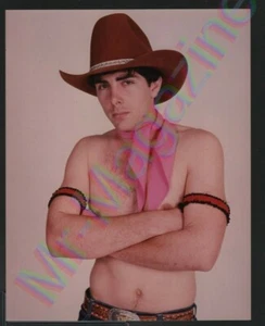 Pinup masculino arriesgado color vintage 8" x 10" sexy vaquero pastel de queso BK4 - Imagen 1 de 1