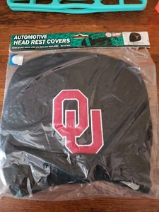 New Team ProMark Collegiate University of Oklahoma Embroidered Head Rest Covers - Picture 1 of 4