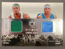 PAUL PIERCE / CARMELO ANTHONY 2006-07 UPPER DECK ULTIMATE COLLECTION DUAL JERSEY
