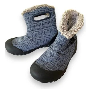 Bogs BMoc Waterproof Winter Pull-on Boot, Fleece Lined | YOUTH 5, Blue - Picture 1 of 12