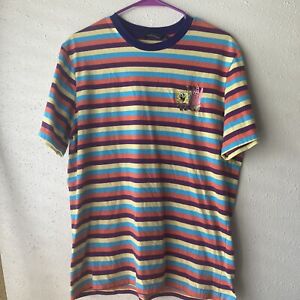 Sponge Bob Squarepants Striped Colored Shirt Adult Size L 2021 Viacom