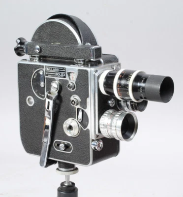 CÁMARA DE PELÍCULA BOLEX H16 16 MM NO RÉFLEX 1951 CON ESTUCHE DE 3 LENTES FUNCIONA PERO NECESITA CLA Foto 1 de 4