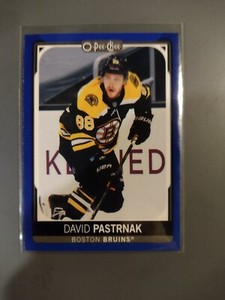 2021-22 O Pee Chee Blue Border David Pastrnak #494