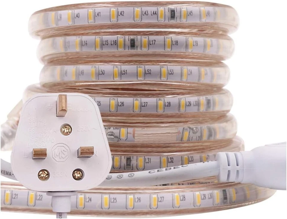 GQL 4m LED Strip AC 220V 240V IP65 Waterproof 3014 SMD 120LEDs/m Commercial Rope - Image 1 of 4