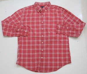 Camisa de vestir roja a rayas manga larga Gap abotonada XL algodón X-grande para hombre 1595 - Imagen 1 de 6