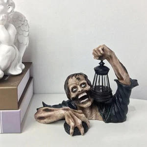 New Halloween Lantern Resin Crafts Decoration Garden Decoration Horror Statue - Picture 1 of 13