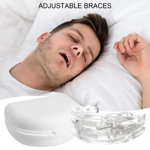 Anti Snore Mouthpiece Sleep Aids Mouth Guard Snore Stopper Adjustable Bruxisms - Picture 1 of 12