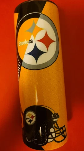 20oz. Stainless Steel Double Walled Tumbler--Pittsburgh Steelers Cover