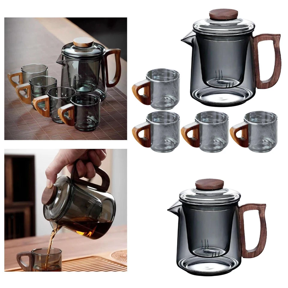 490ml Glass Teapot Multipurpose with Infuser for Tea House Kitchen Hotel - Image 1 of 1