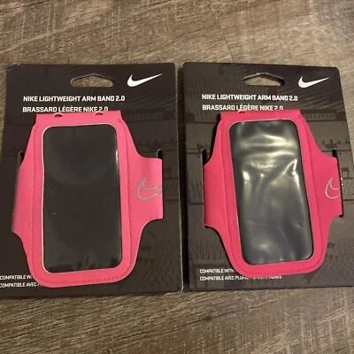 Nike Ligero Brazalete Banda 2.0 Soporte Estuche Hiper Rosa Se Adapta a la mayoría de los Teléfonos 2PACK MIX Foto 1 de 4