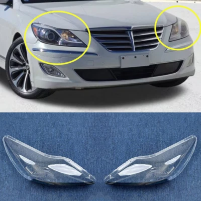 LH+RH para Hyundai Genesis 2012-2014 faros pantalla lente cubierta 2x Foto 1 de 4