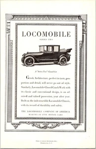 PRINT AD 1917 Locomobile Series Two Closed Car Coach Work 6.5 x 10 - Picture 1 of 3