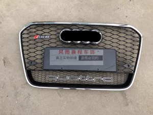 RS6 Stil Schwarz+Chrome Grill Kühlergrill Frontgrill Für Audi A6 C7 2012-2015 - Bild 1 von 3