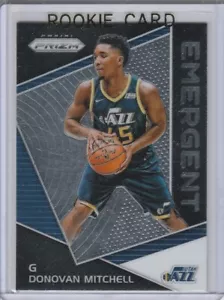 DONOVAN MITCHELL ROOKIE CARD Utah Jazz PRIZM Basketball 2017 Emergent NBA RC! - Picture 1 of 2