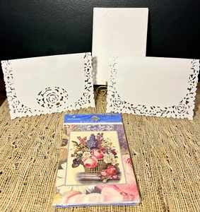 Tarjetas de notas de colección Expressions By Hallmark y 5 tarjetas de notas con borde de encaje con sello - Imagen 1 de 4