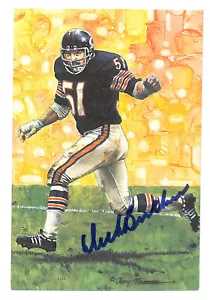 Dick Butkus Signed Goal Line Art Card GLAC Autographed Bears BAS F02296 - Picture 1 of 3